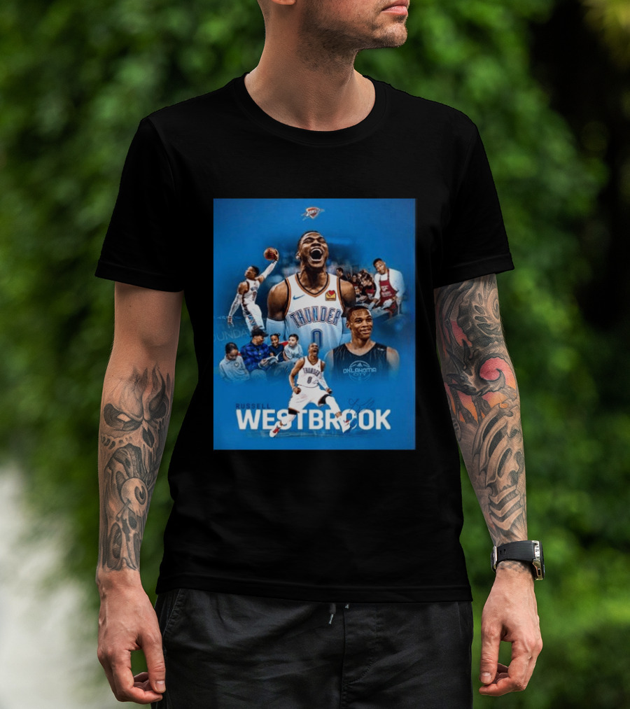Russell Westbrook OKC Thunder Thank You For Everything Retirement T-Shirt