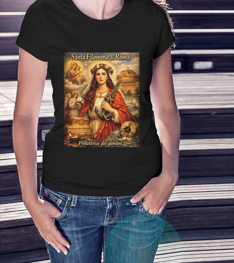 Santa Filomena Di Roma Protettrice Dei Giovani Sant'Angelo T-Shirt