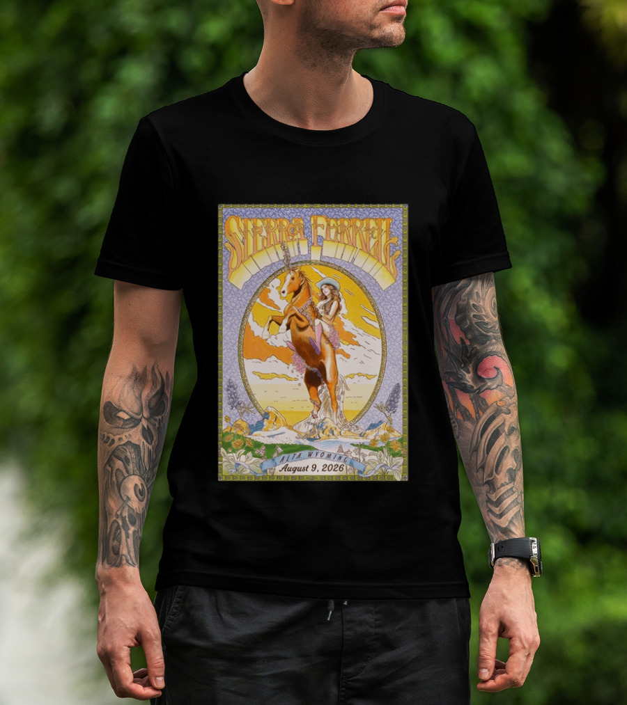 Sierra Ferrell August 9 2026 Alta Wyoming Grand Targhee Bluegrass Festival Tour Horse And Woman T-Shirt