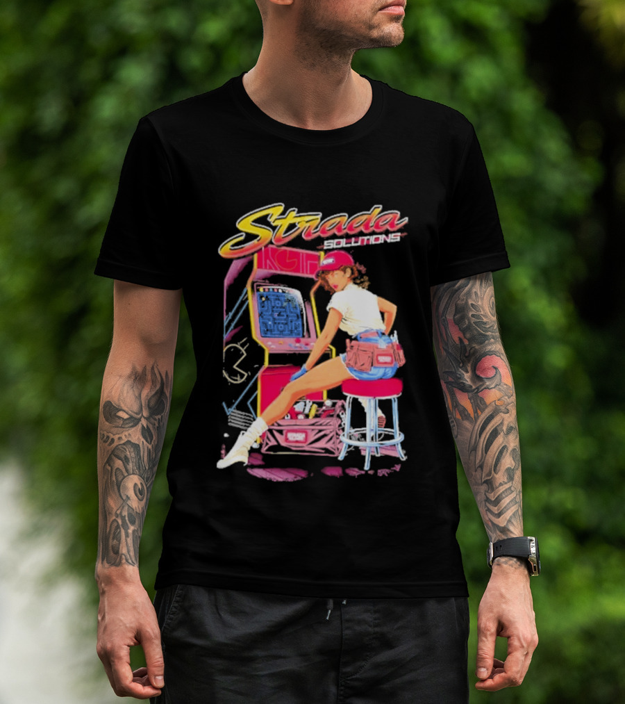 Strada Solutions Arcade Mechanic Retro Gaming T-Shirt