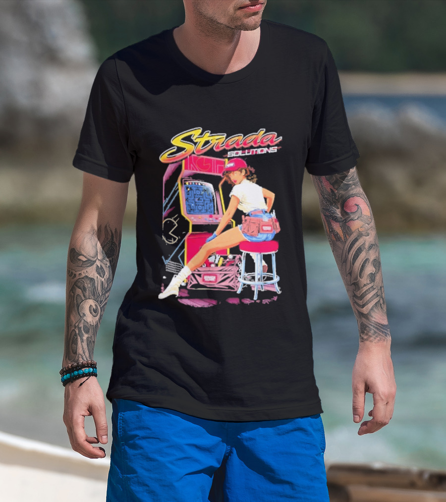 Strada Solutions Arcade Mechanic Retro Gaming T-Shirt