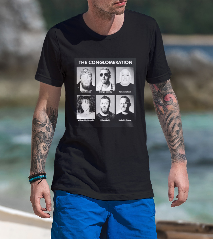 The Conglomeration Mark Briscoe Orange Cassidy Tomohiro Ishii Willow Nightingale Kyle O'Reilly Roderick Strong T-Shirt