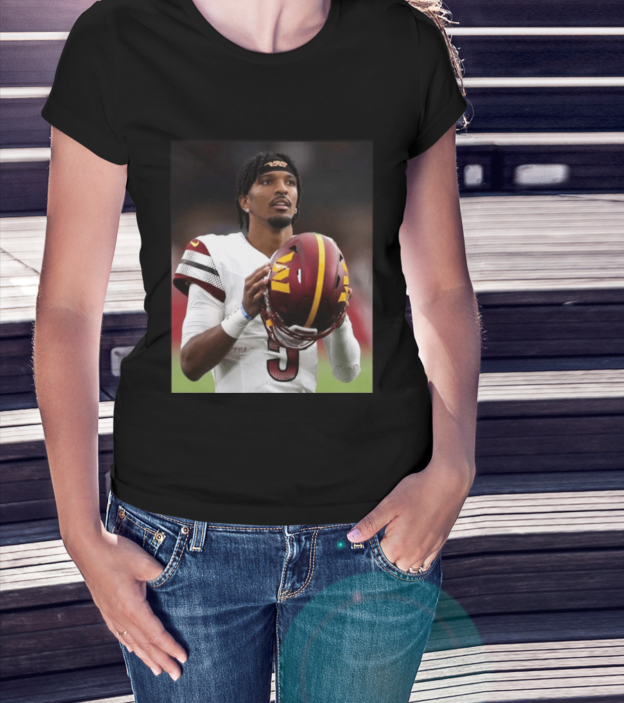 Washington Commanders Quarterback Jayden Daniels Football Player Sports T-Shirt