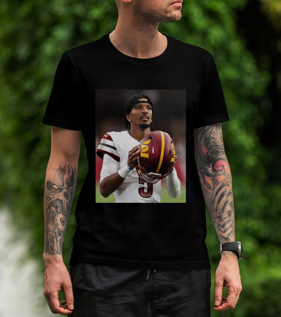 Washington Commanders Quarterback Jayden Daniels Football Player Sports T-Shirt