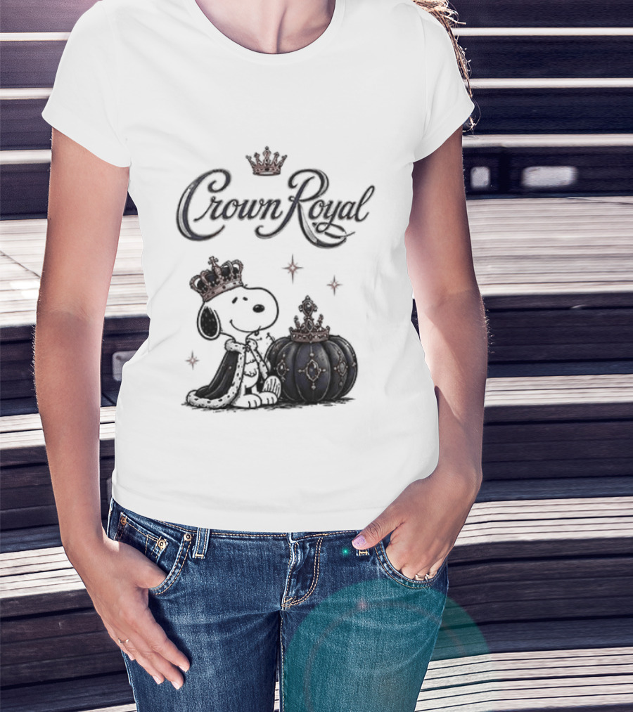 Peanuts Snoopy Crown Royal Boos Only With Crown And Royal T-Shirt