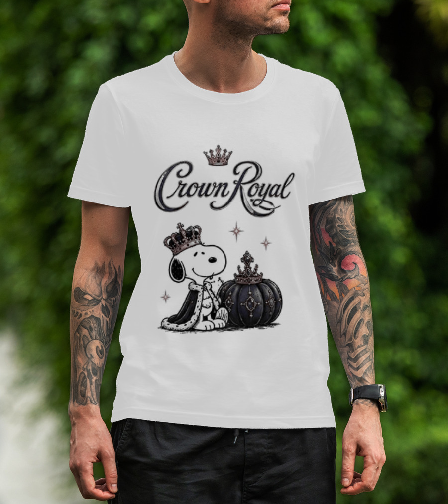 Peanuts Snoopy Crown Royal Boos Only With Crown And Royal T-Shirt