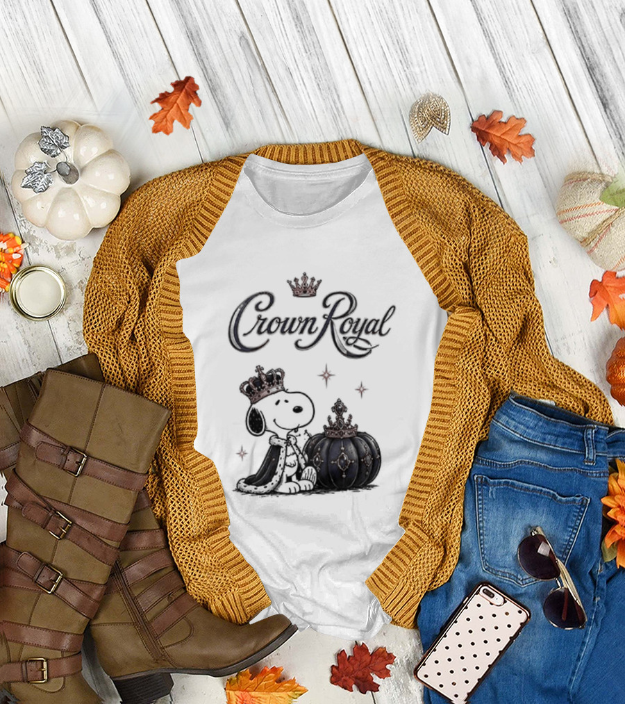 Peanuts Snoopy Crown Royal Boos Only with Crown and Royal T-Shirt