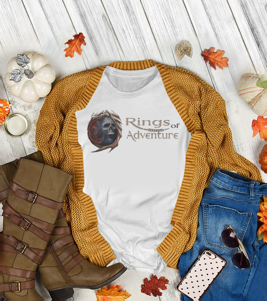 Rings Of Adventure Skull Fantasy T-Shirt