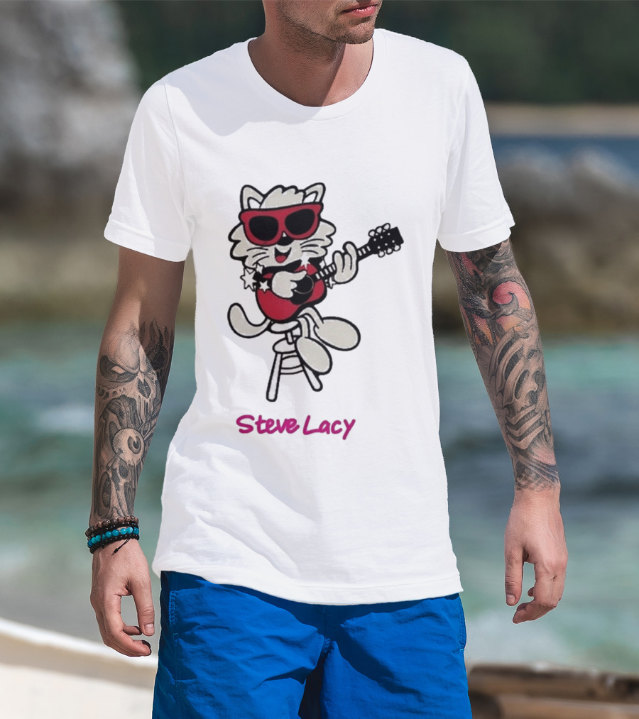 Steve Lacy 2026 Asia Tour Oh Yeah Cool Cat Playing Guitar T-Shirt
