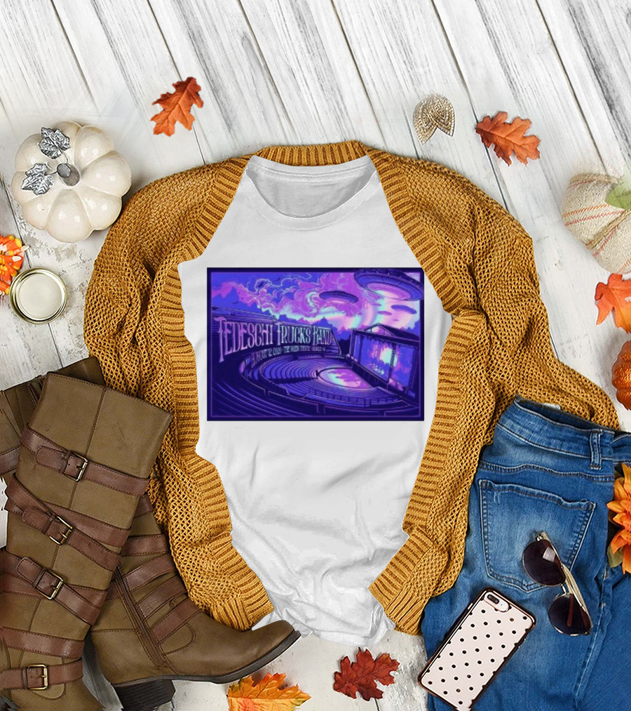 Tedeschi Trucks Band Greek Theatre Berkeley August 12 2026 Concert With UFOs And Neon Lights T-Shirt