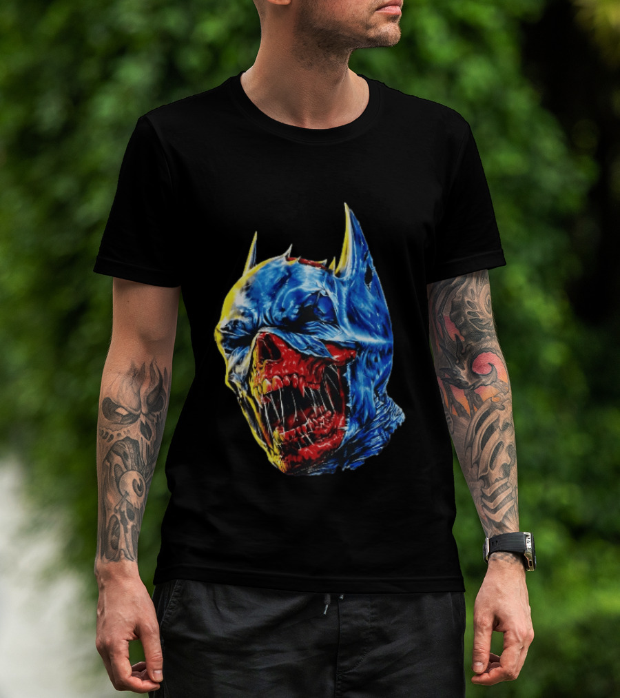 Batman DCeased Zombie Skull DC Comics Villainous Visage T-Shirt