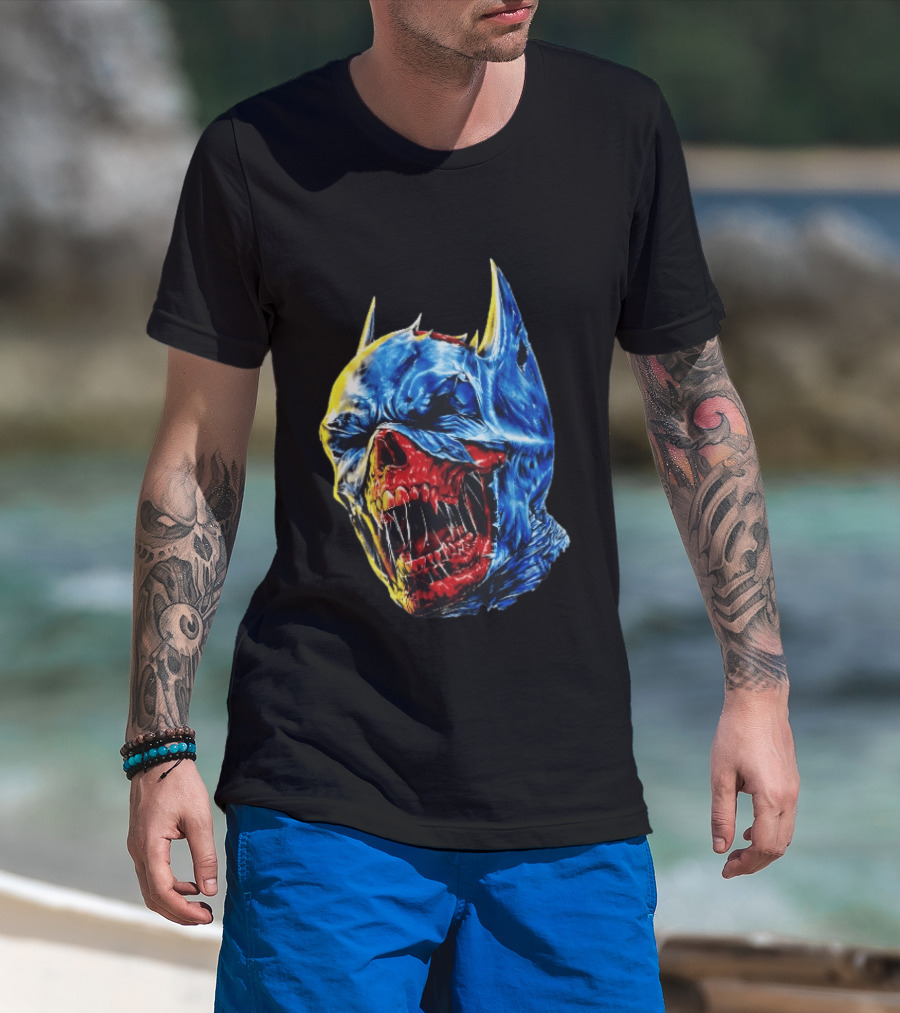Batman DCeased Zombie Skull DC Comics Villainous Visage T-Shirt