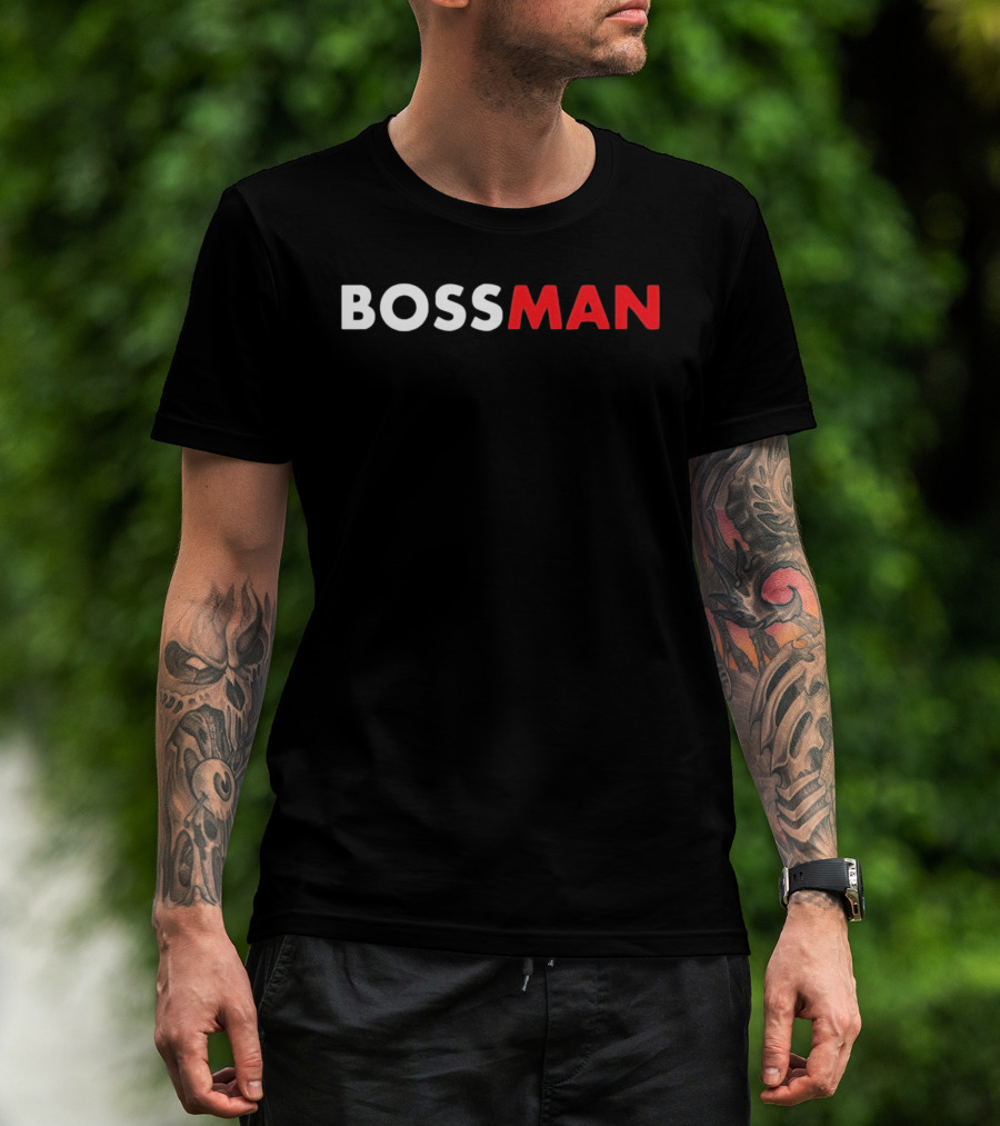BOSSMAN Bold Statement Red And White T-Shirt
