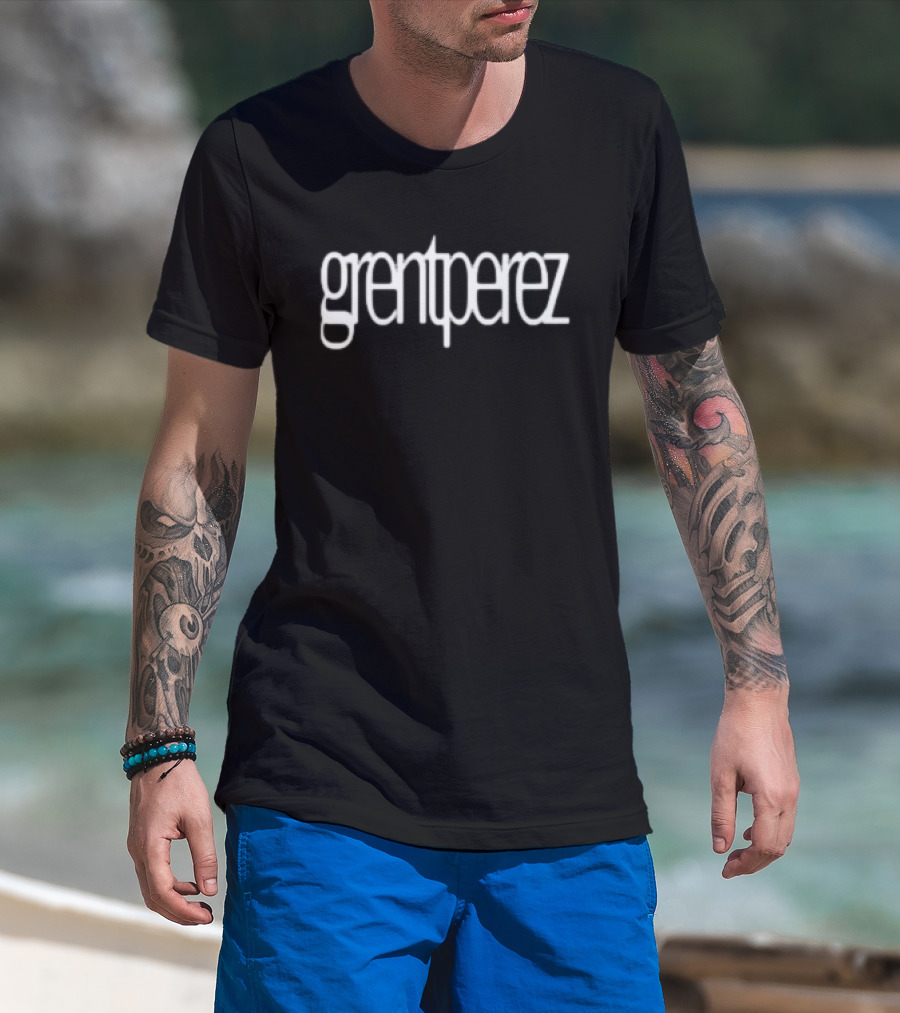 Grent Perez Store Grentperez Black White T-Shirt