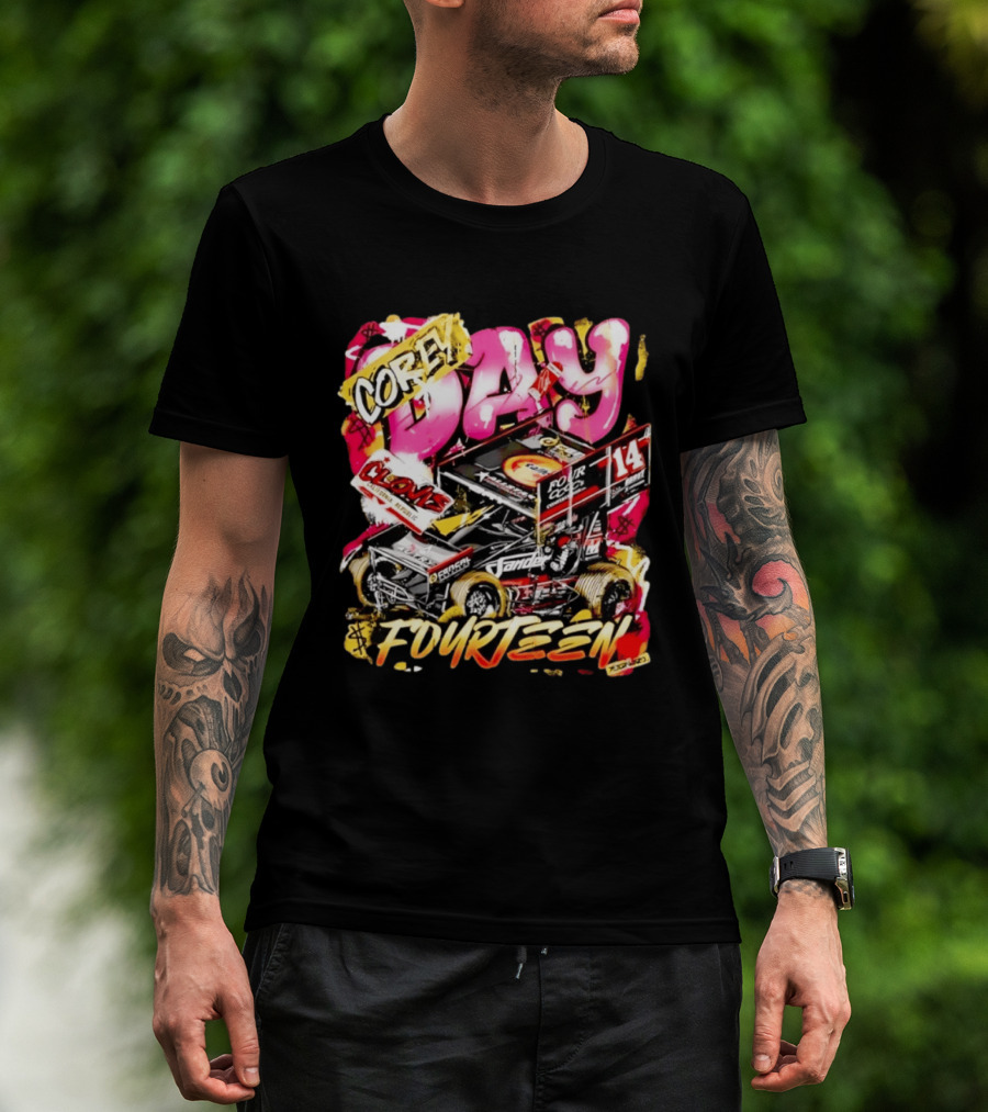 Corey Day Clovis Racing Sprint Car Number 14 Fourteen T-Shirt