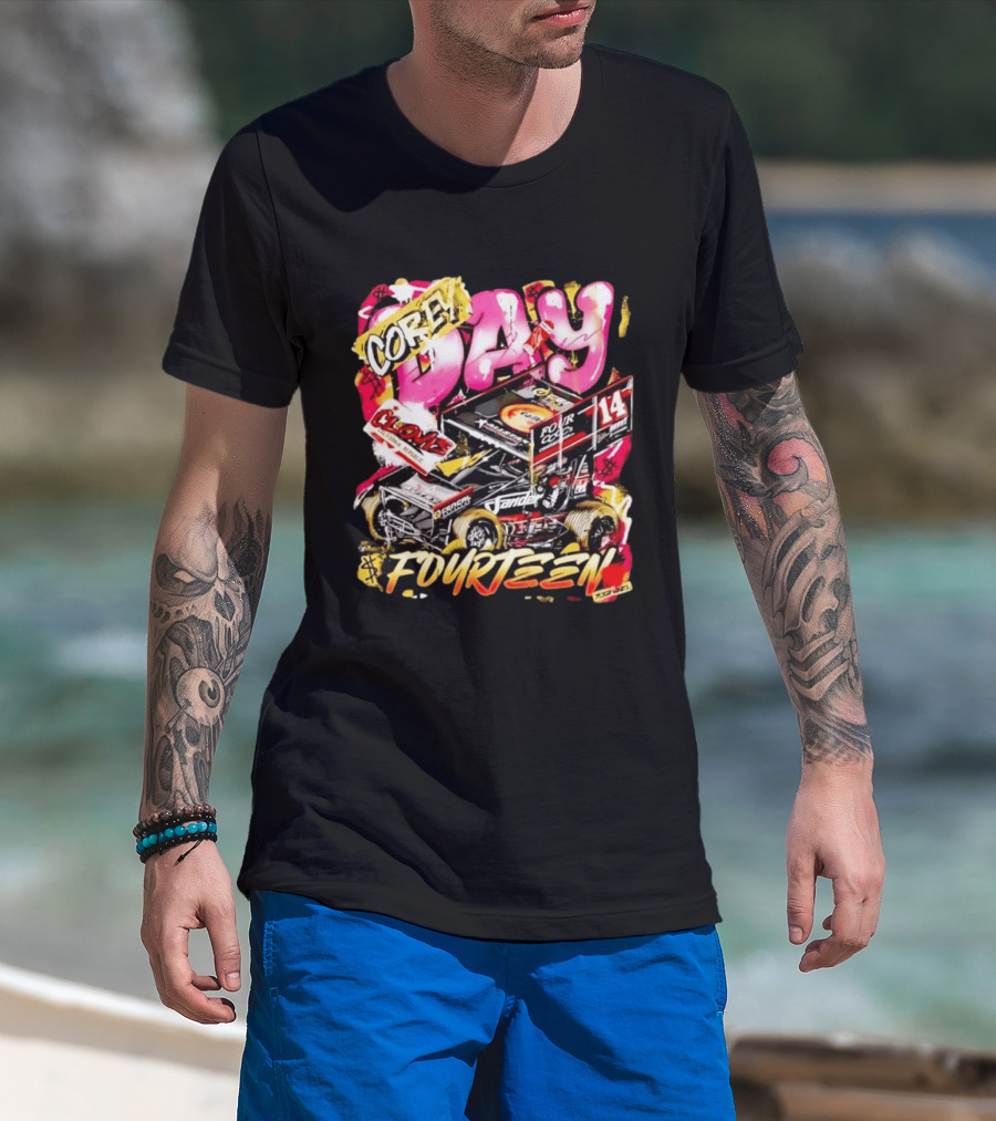 Corey Day Clovis Racing Sprint Car Number 14 Fourteen T-Shirt