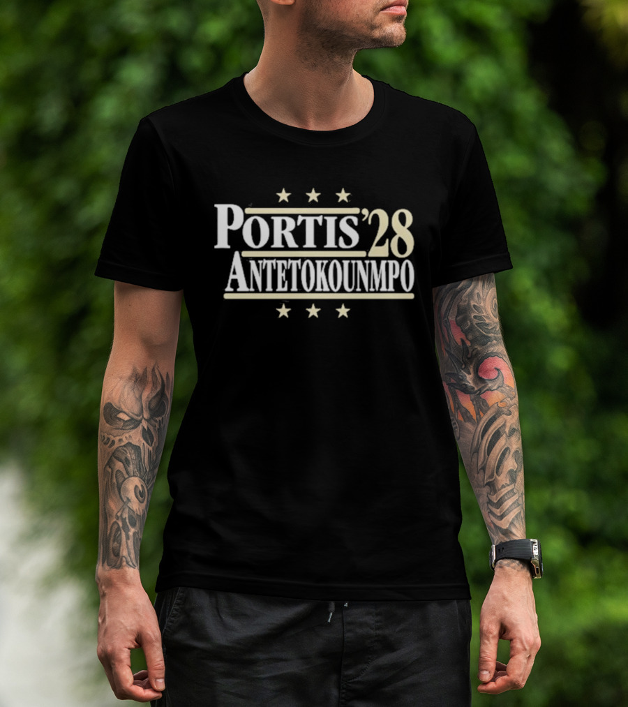 Portis Antetokounmpo 2028 Political Campaign Basketball Legends T-Shirt