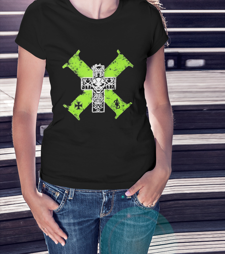 D Generation X Distressed Skull Cross DX WWE Wrestling T-Shirt
