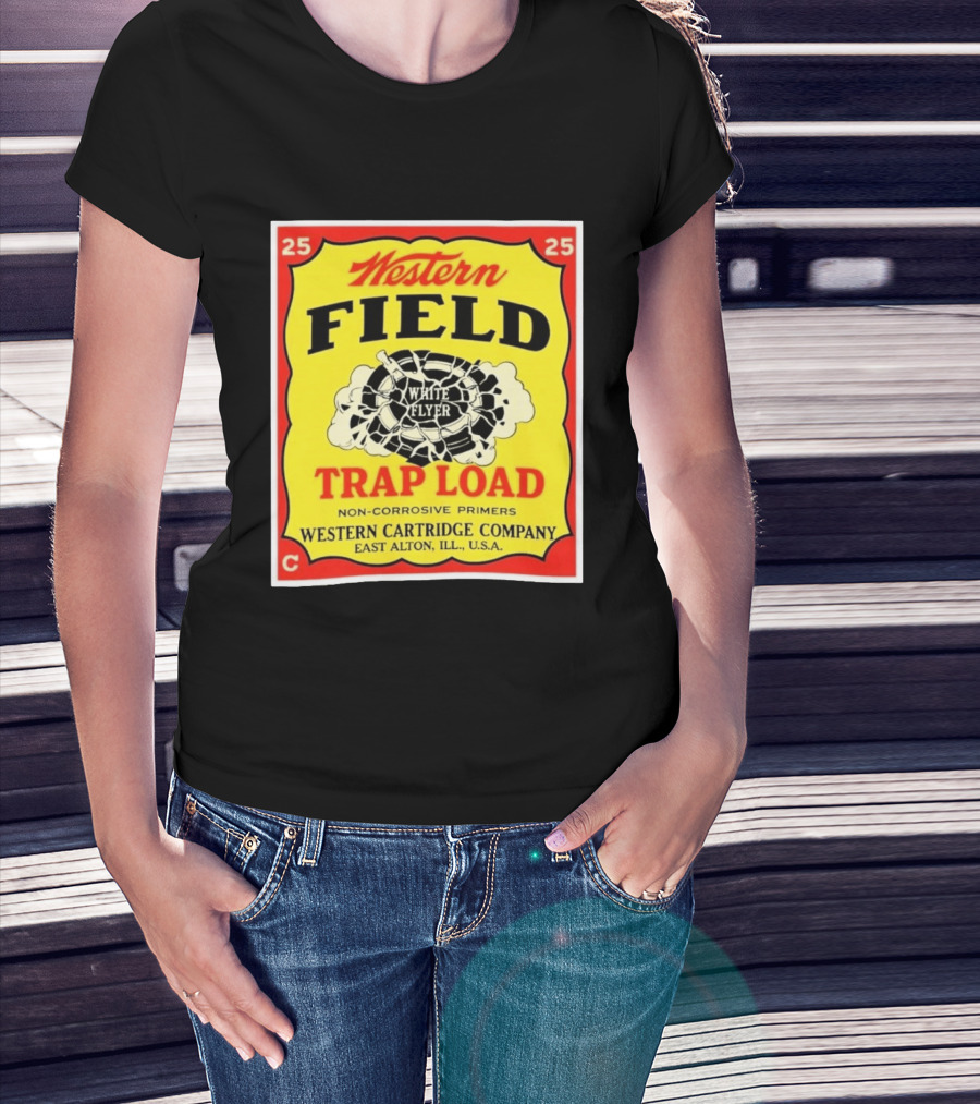 Western Field White Flyer Trap Load Western Cartridge Company East Alton USA T-Shirt