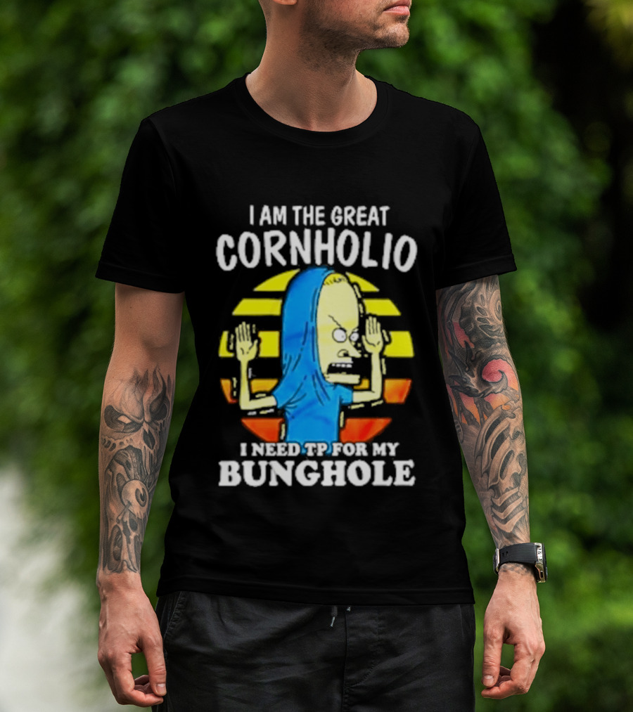 I Am The Great Cornholio I Need TP For My Bunghole Iconic Character Meme T-Shirt