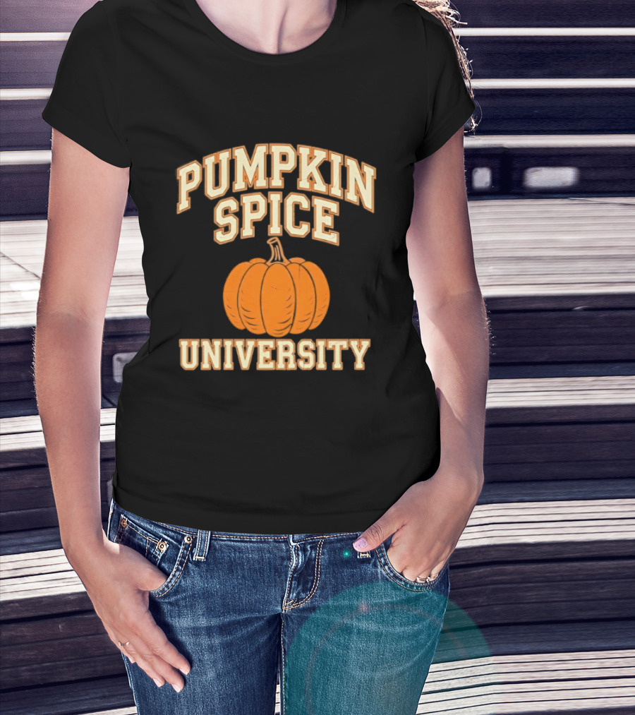 Pumpkin Spice University Distressed Fall T-Shirt