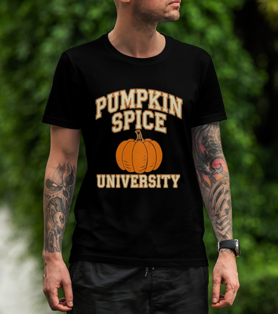 Pumpkin Spice University Distressed Fall T-Shirt