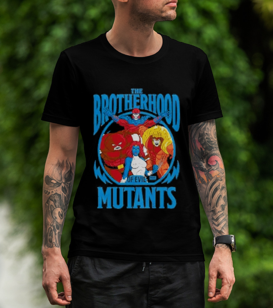 X Men Brotherhood Of Evil Mutants Cropped Mystique Sabretooth Blob T-Shirt