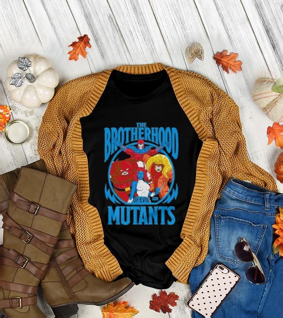 X Men Brotherhood Of Evil Mutants Cropped Mystique Sabretooth Blob T-Shirt