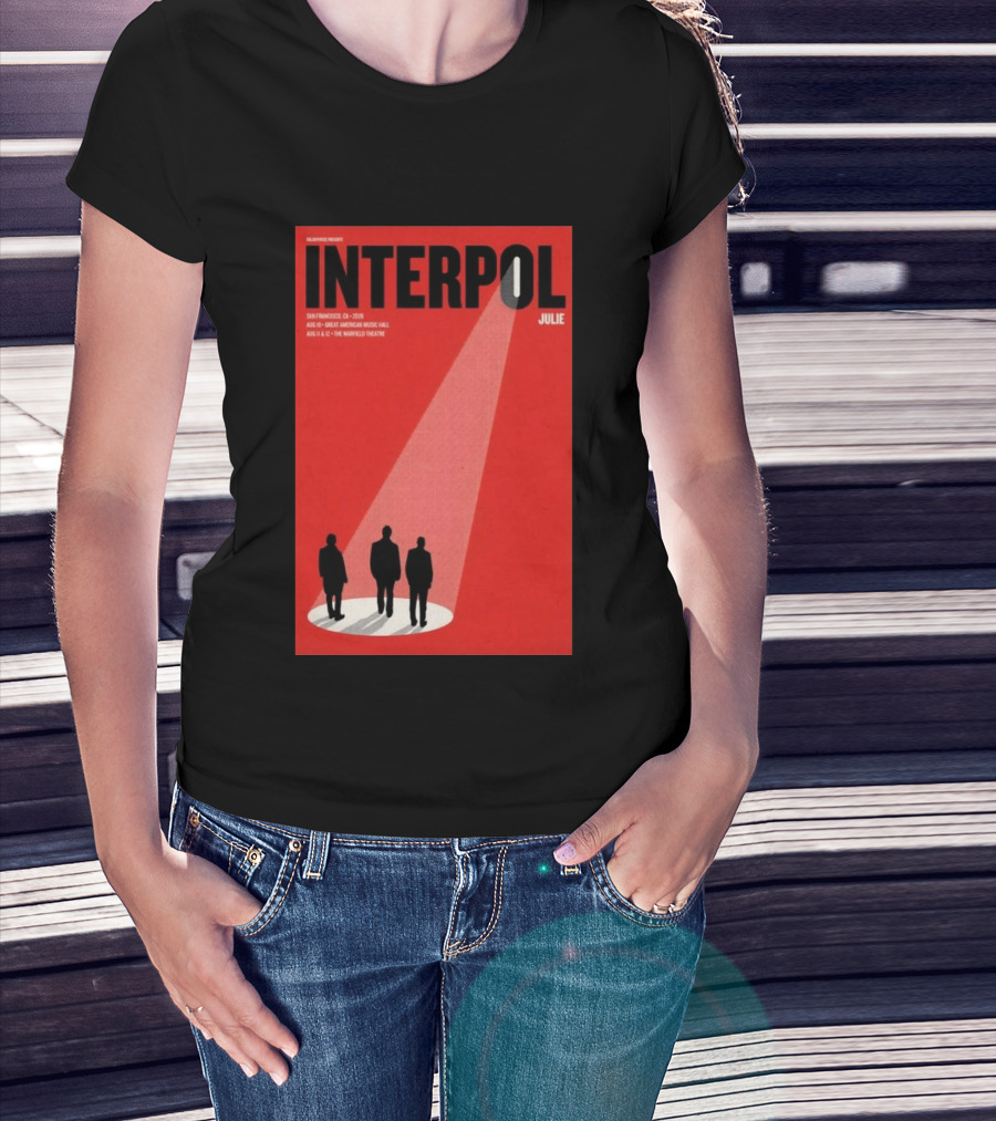 Interpol San Francisco 2026 Great American Music Hall Warfield Theatre Event Julie T-Shirt