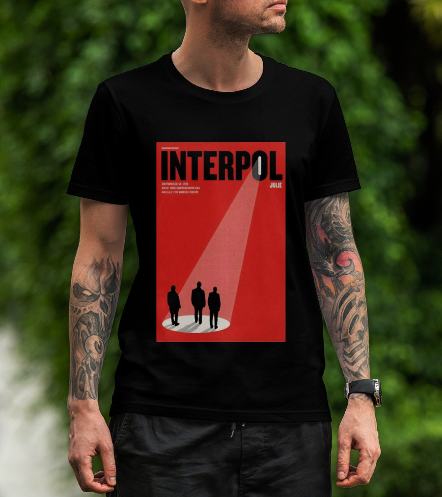 Interpol San Francisco 2026 Great American Music Hall Warfield Theatre Event Julie T-Shirt