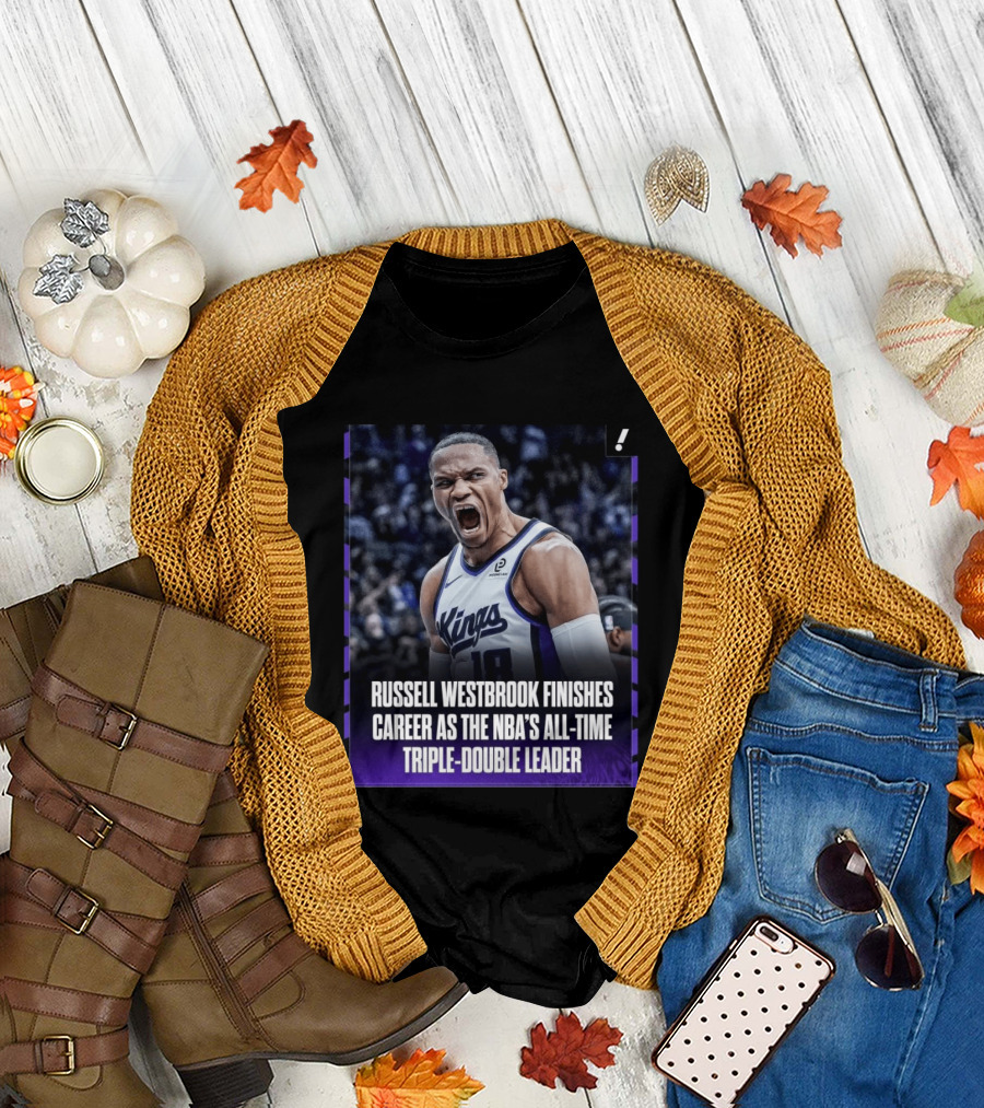 Russell Westbrook Kings NBA All Time Triple Double Leader T-Shirt