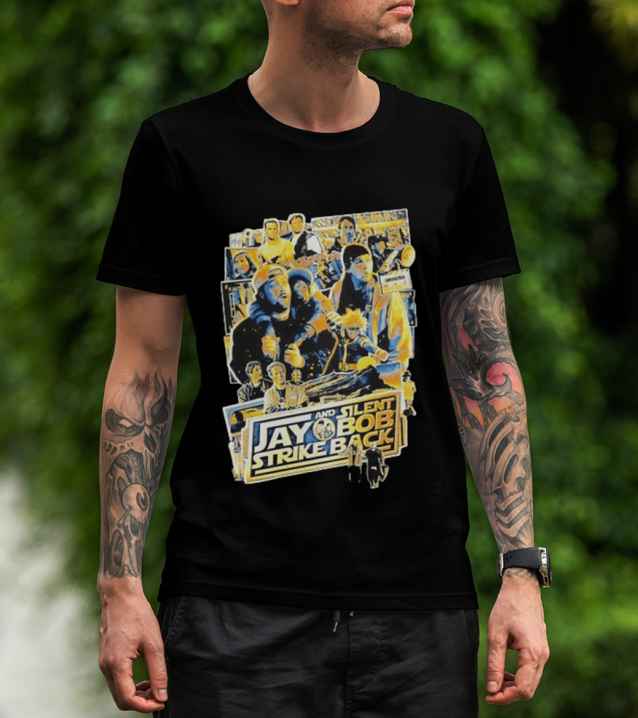 Jay And Silent Bob Strike Back Movie Collage Kevin Smith T-Shirt