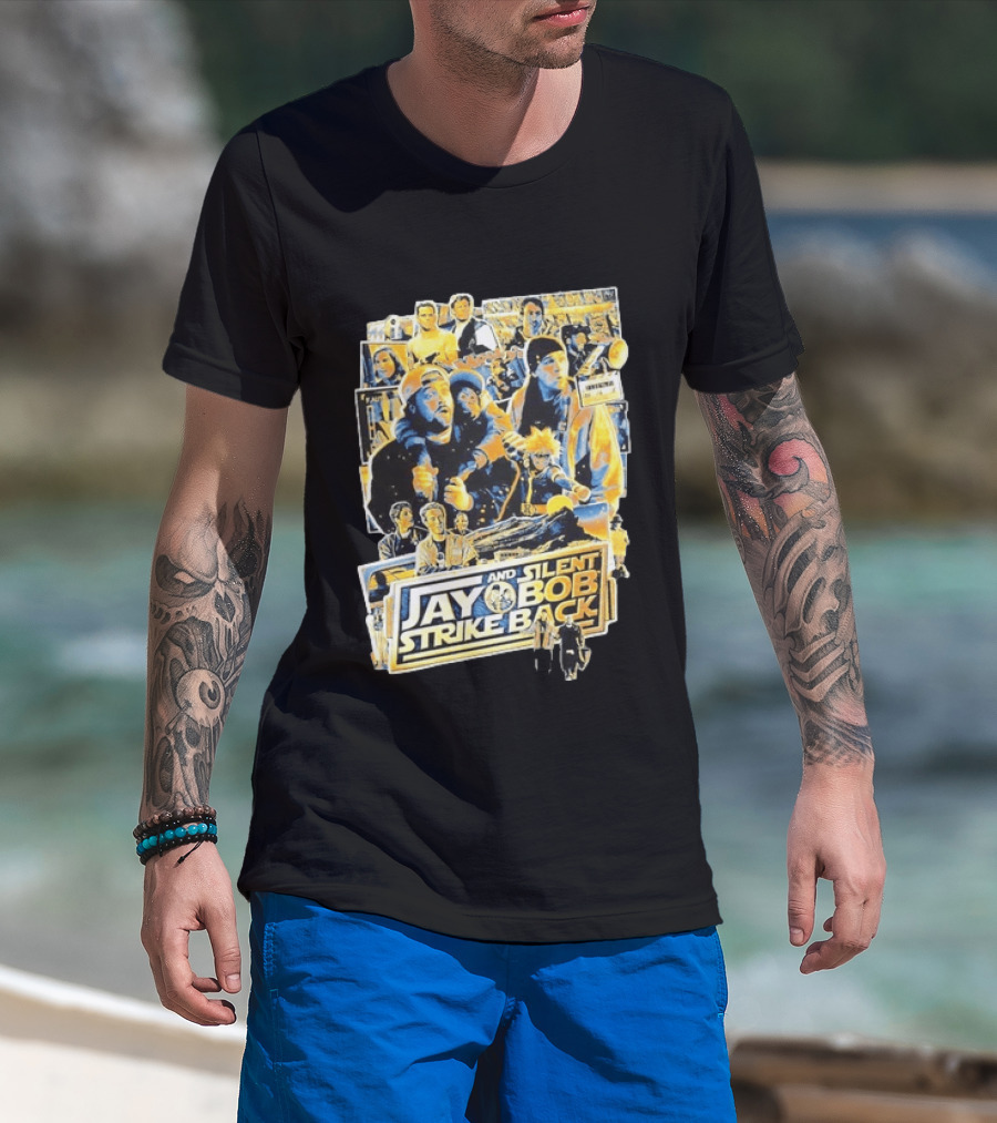 Jay And Silent Bob Strike Back Movie Collage Kevin Smith T-Shirt