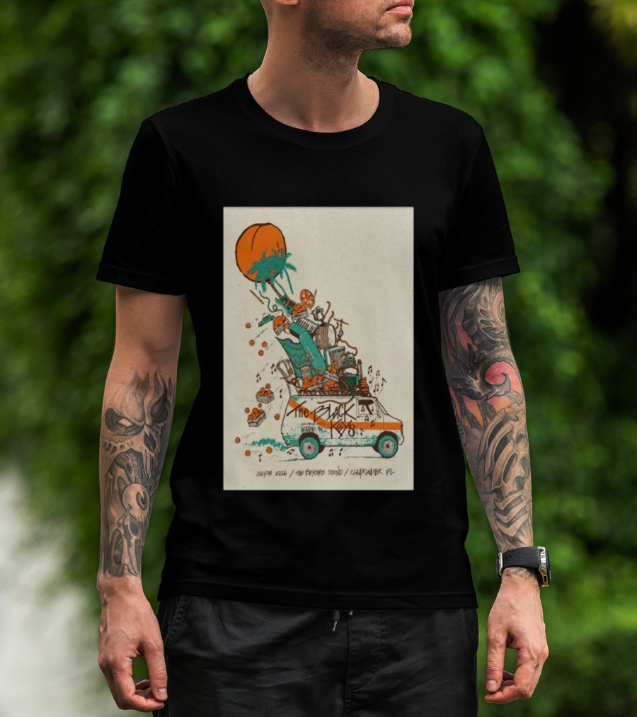 The Black Keys July 28 2026 The Daycare Sound Clearwater FL Van And Music Instruments T-Shirt