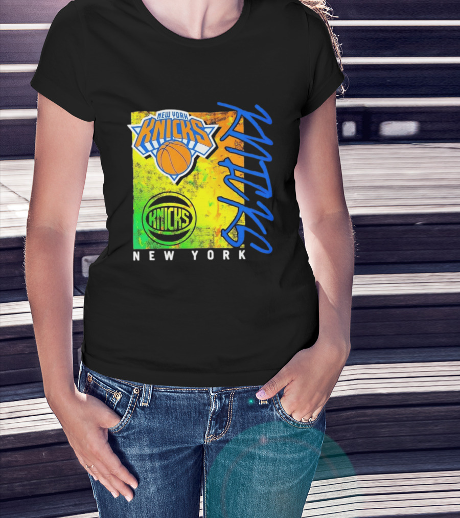 New York Knicks Basketball Team NBA Vibrant Graphic Knicks New York T-Shirt