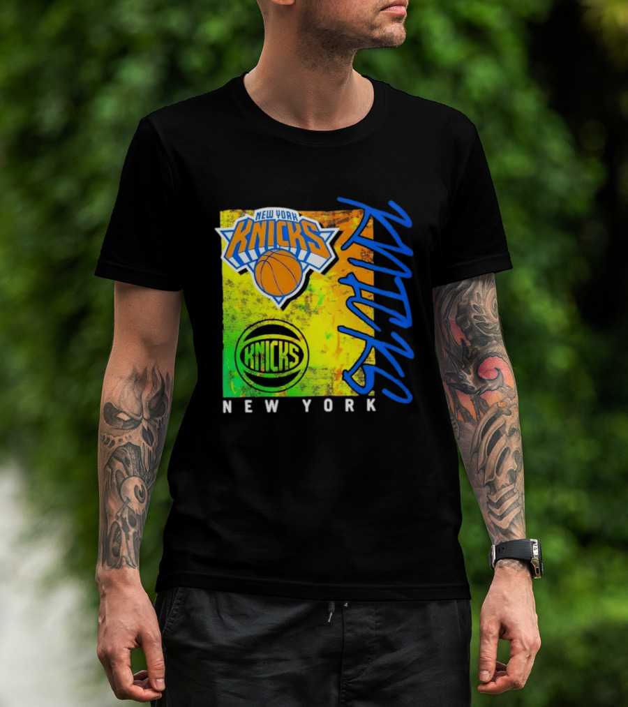 New York Knicks Basketball Team NBA Vibrant Graphic Knicks New York T-Shirt