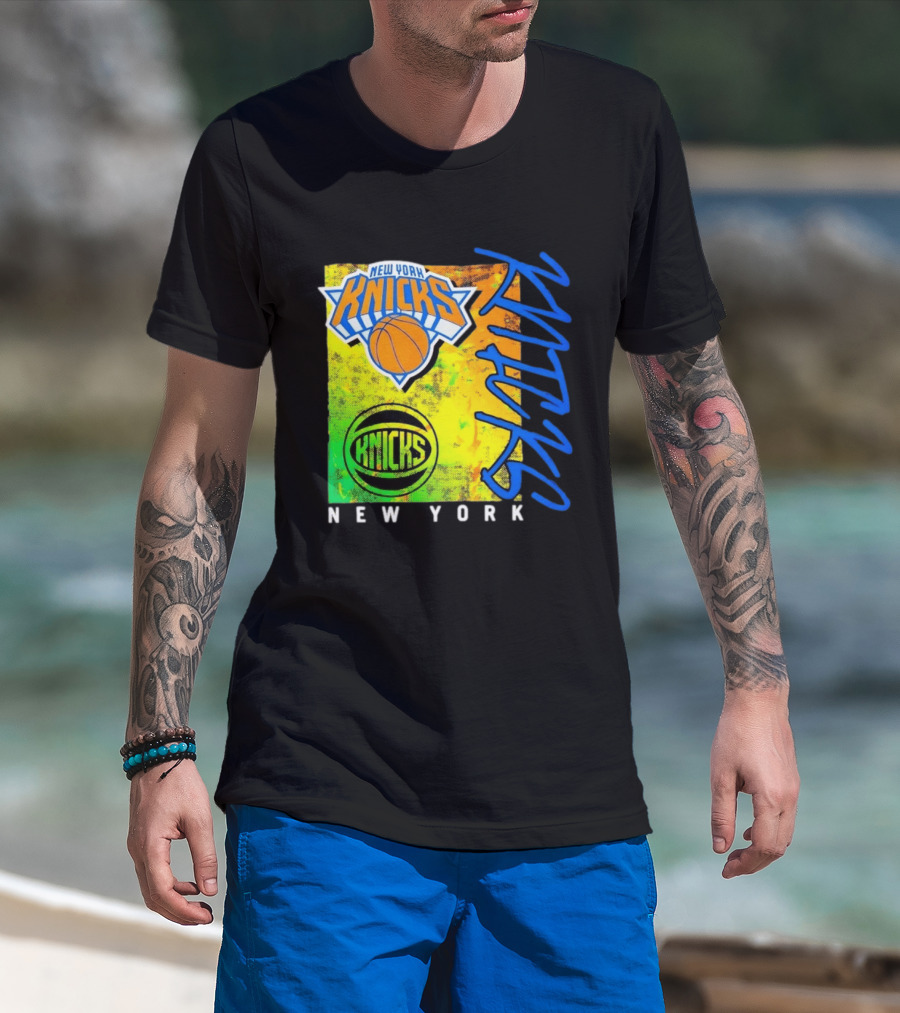 New York Knicks Basketball Team NBA Vibrant Graphic Knicks New York T-Shirt
