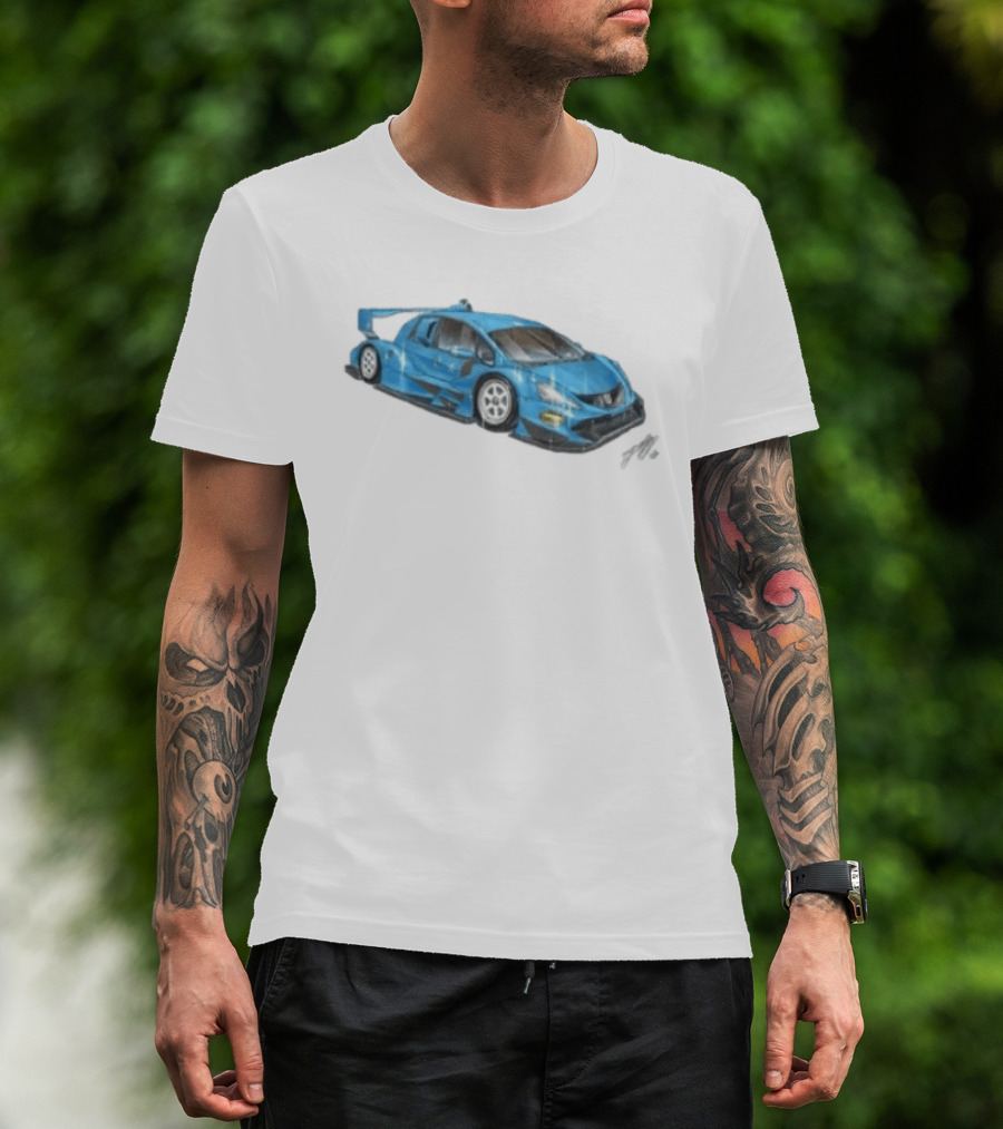 Grent Perez Store Fih Blue Racing Car T-Shirt