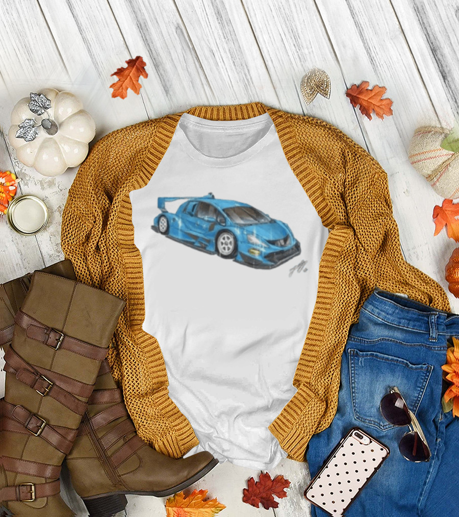 Grent Perez Store Fih Blue Racing Car T-Shirt
