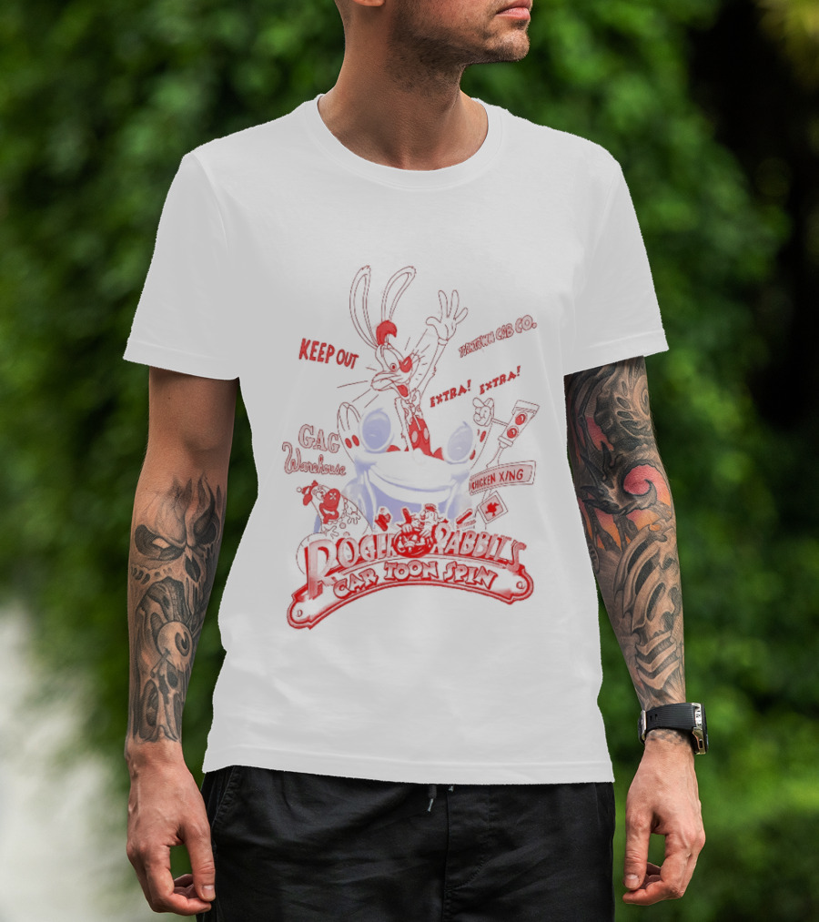 Roger Rabbit Benny The Cab Toontown Keep On Running Smile Darn Ya Smile Disney T-Shirt