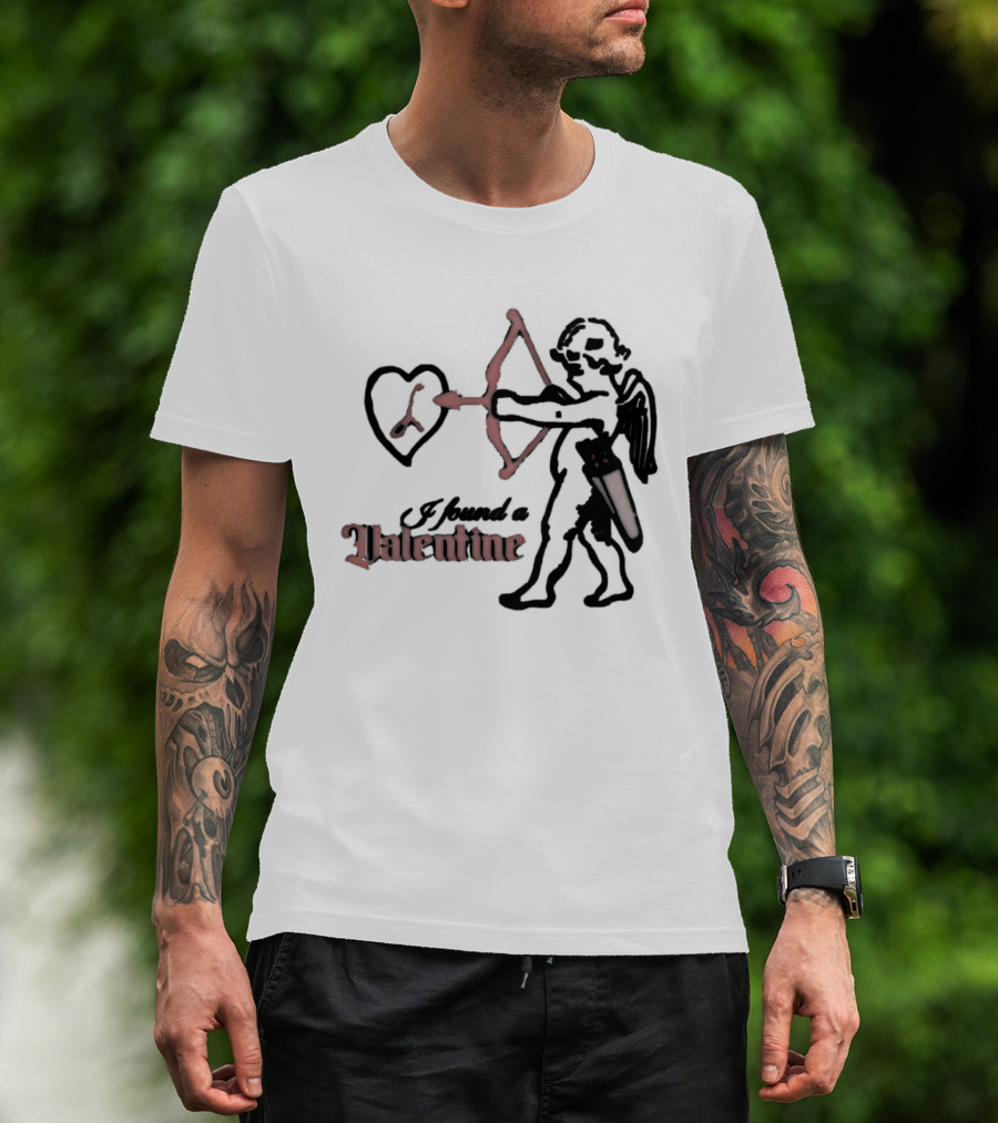I Found A Valentine Cupid With Heart And Letter L T-Shirt