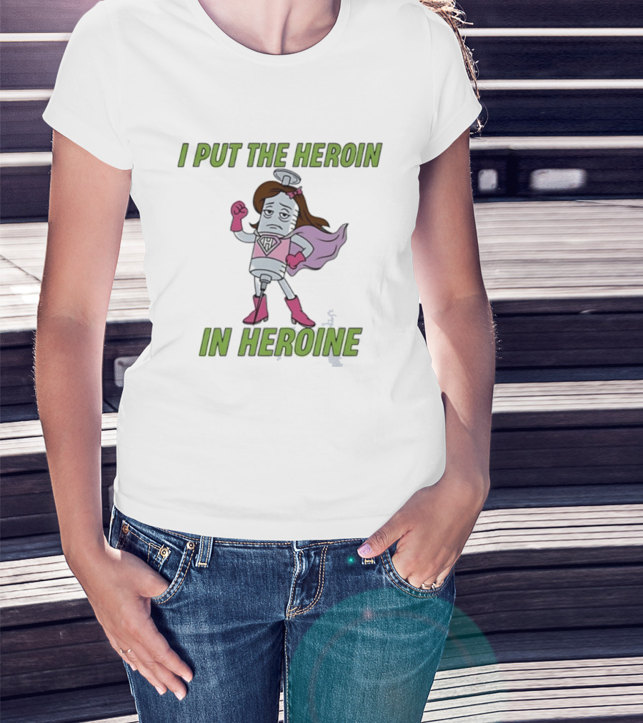I Put The Heroin In Heroine Superhero Syringe Costume T-Shirt