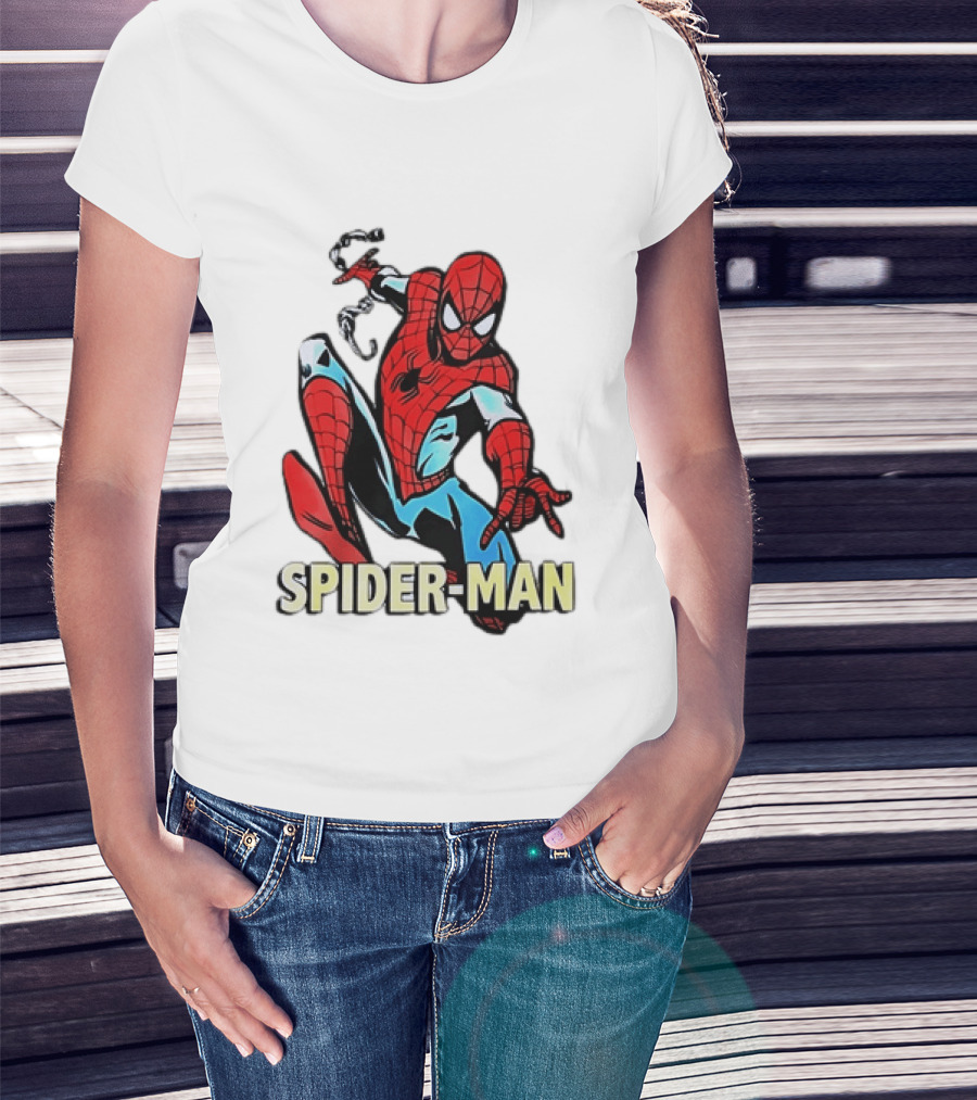 Spider Man Action Pose Marvel Superhero Avengers Comic T-Shirt