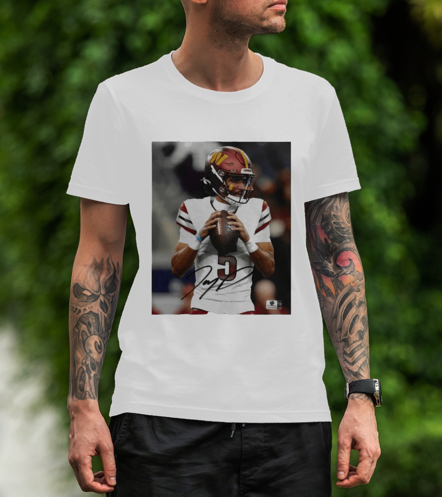 Jayden Daniels Washington Commanders Football Player Number 3 T-Shirt