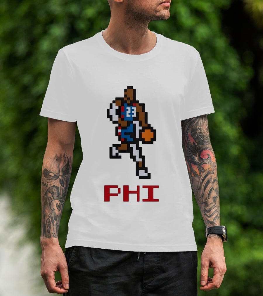 LeBron James Philadelphia 76ers Pixel PHL Sports 23 Jersey T-Shirt