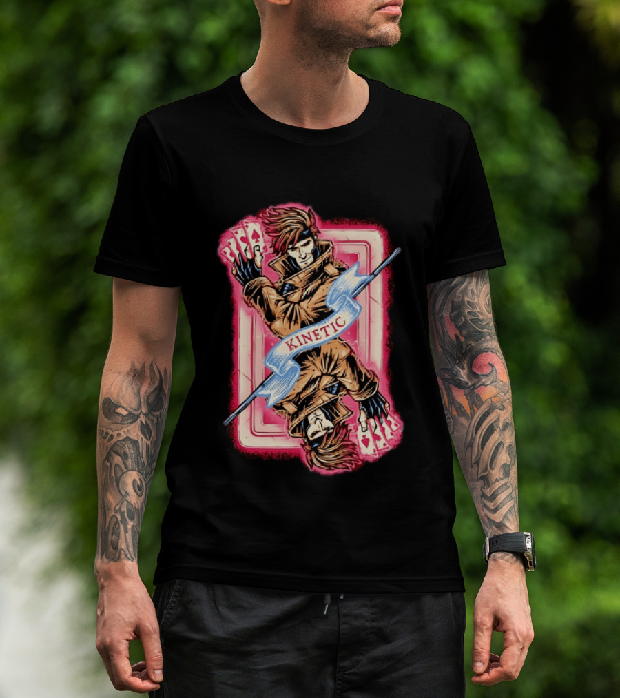 Gambit Kinetic Playing Card X Men Marvel T-Shirt