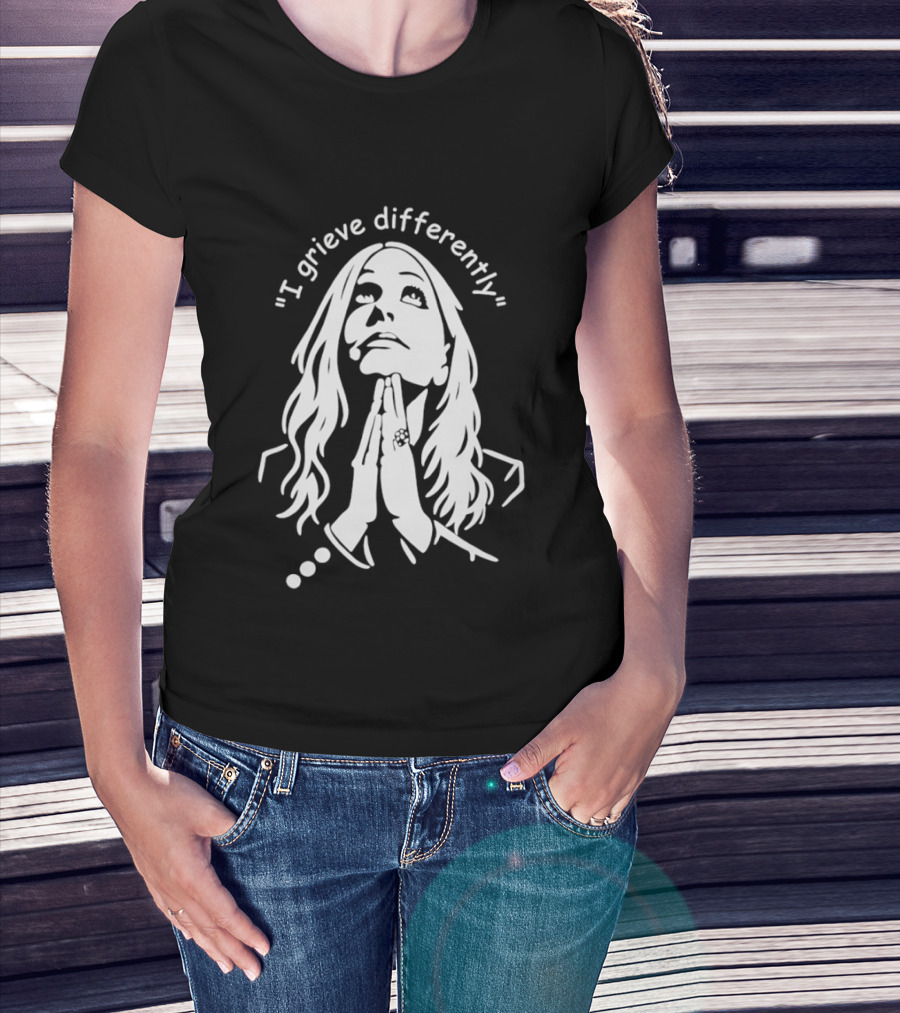 I Grieve Differently Inspirational Woman Praying Hands T-Shirt