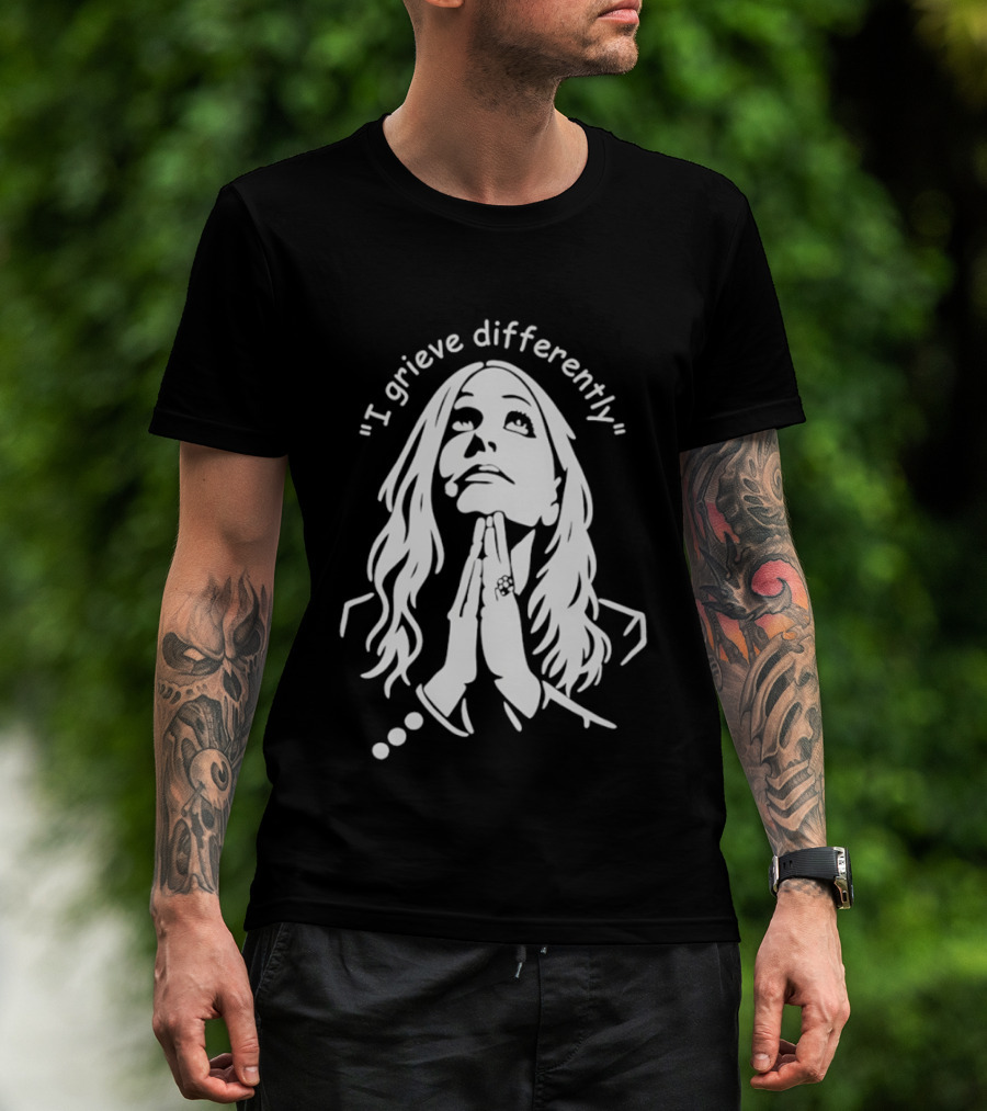 I Grieve Differently Inspirational Woman Praying Hands T-Shirt