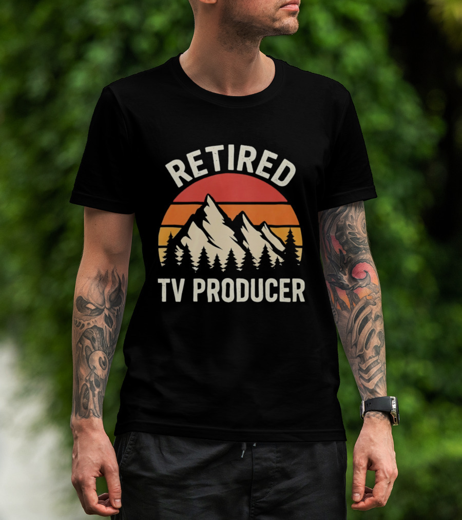 Retired TV Producer Mountain Sunset T-Shirt