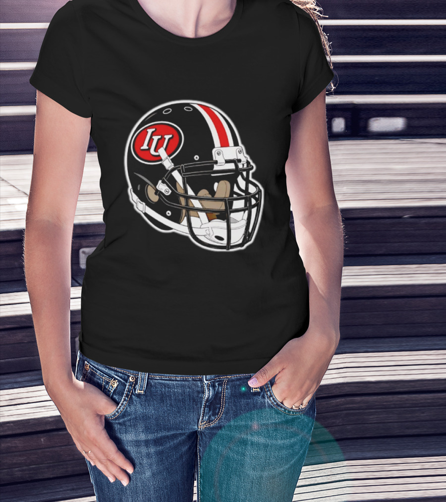 Indiana Hoosiers IU Football Helmet T-Shirt
